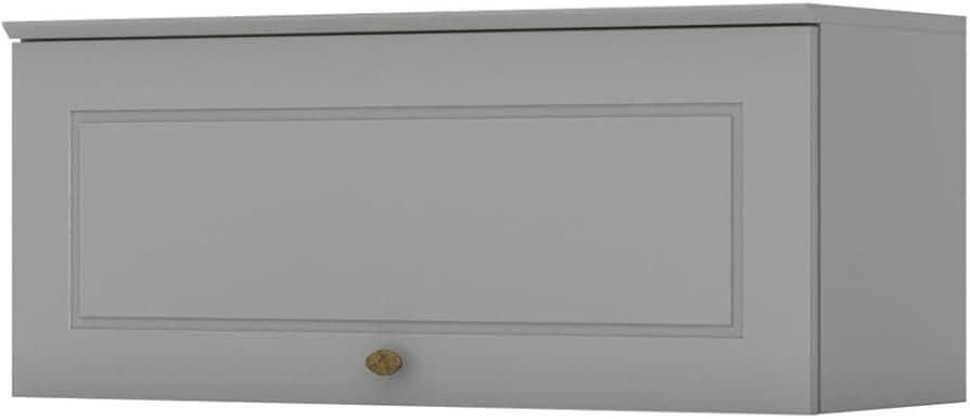 Armário Aéreo Cozinha 80 Cm 1 Porta Basculante 100% Mdf Cinza Henn Móveis - 2