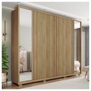 Ver imagem 4 de Guarda Roupa Grande 6 Portas 2 Espelhos Marrom Next