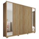 Ver imagem 2 de Guarda Roupa Grande 6 Portas 2 Espelhos Marrom Next