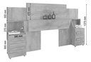 Ver imagem 5 de Cabeceira Síria Extensiva para Cama Box Casal/queen/king - 3 Cores:cinamomo/graffite