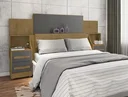 Ver imagem 1 de Cabeceira Síria Extensiva para Cama Box Casal/queen/king - 3 Cores:cinamomo/graffite