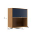 Ver imagem 4 de Armário Aéreo Cozinha 70 Cm Domus 1 Porta com Nicho Nogal/royal - Hecol Móveis