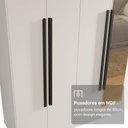 Ver imagem 6 de Guarda-roupa Casal 8 Portas Batentes com Espelho Venus Madesa Branco/preto
