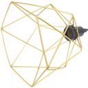 Ver imagem 5 de 2 Pendentes Aramado Cálice Luminária Lustre Teto Retrô Vintage Industrial Balcão Dourado