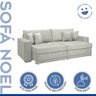 Sofá Cama Retrátil e Reclinável 240cm Noel Boucle  - 2