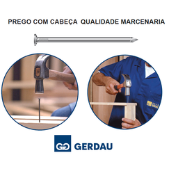 Prego Polido 23x54 1kg com Cabeça Gerdau - 2