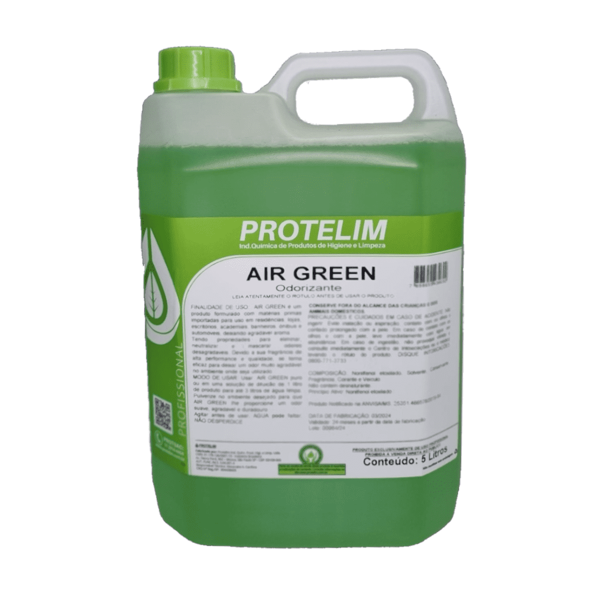 Aromatizante Automotivo Cheirinho Air Green 5l Protelim Protelim