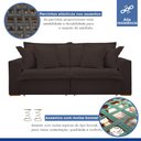 Ver imagem 4 de Sofá Cama Retrátil e Reclinável 220cm Arizona Com Almofadas