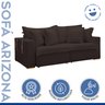 Sofá Cama Retrátil e Reclinável 220cm Arizona Com Almofadas - 2