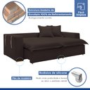 Ver imagem 6 de Sofá Cama Retrátil e Reclinável 220cm Arizona Com Almofadas