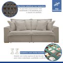 Ver imagem 4 de Sofá Cama Retrátil e Reclinável 220cm Arizona Com Almofadas