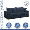 Sofá Cama Retrátil e Reclinável 220cm Arizona Com Almofadas - 2