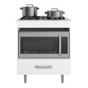 Ver imagem 4 de Balcão Multiuso para Cooktop 4 Bocas Branco Alecrim Poliman