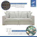 Ver imagem 4 de Sofá Cama Retrátil e Reclinável 220cm Arizona Com Almofadas