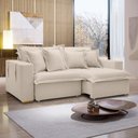 Ver imagem 1 de Sofá Cama Retrátil e Reclinável 220cm Arizona Com Almofadas