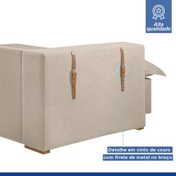 Sofá Cama Retrátil e Reclinável 220cm Arizona Com Almofadas - 7