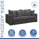 Ver imagem 2 de Sofá Cama Retrátil e Reclinável 220cm Arizona Com Almofadas