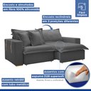 Ver imagem 5 de Sofá Cama Retrátil e Reclinável 220cm Arizona Com Almofadas