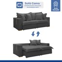 Ver imagem 3 de Sofá Cama Retrátil e Reclinável 220cm Arizona Com Almofadas