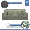 Ver imagem 4 de Sofá Cama Retrátil e Reclinável 220cm Arizona Com Almofadas