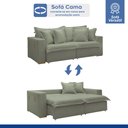 Ver imagem 3 de Sofá Cama Retrátil e Reclinável 220cm Arizona Com Almofadas