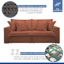 Ver imagem 4 de Sofá Cama Retrátil e Reclinável 220cm Arizona Com Almofadas