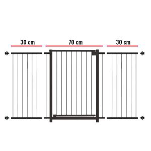 Portão Multigrade-divisor Ambiente 70cm a 130cm Preto-nf1301
