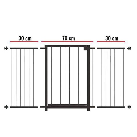 Portão Multigrade-divisor Ambiente 70cm a 130cm Preto-nf1301