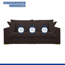 Sofá Cama Retrátil e Reclinável 240cm Arizona Com Almofadas - 12