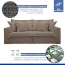 Ver imagem 4 de Sofá Cama Retrátil e Reclinável 240cm Arizona Com Almofadas