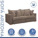 Ver imagem 2 de Sofá Cama Retrátil e Reclinável 240cm Arizona Com Almofadas