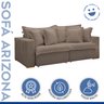 Sofá Cama Retrátil e Reclinável 240cm Arizona Com Almofadas - 2
