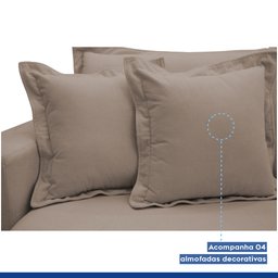 Sofá Cama Retrátil e Reclinável 240cm Arizona Com Almofadas - 8