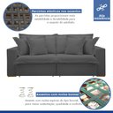 Ver imagem 4 de Sofá Cama Retrátil e Reclinável 240cm Arizona Com Almofadas