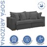 Sofá Cama Retrátil e Reclinável 240cm Arizona Com Almofadas - 2