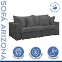 Ver imagem 2 de Sofá Cama Retrátil e Reclinável 240cm Arizona Com Almofadas