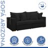 Sofá Cama Retrátil e Reclinável 240cm Arizona Com Almofadas - 2