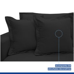 Sofá Cama Retrátil e Reclinável 240cm Arizona Com Almofadas - 8