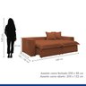 Sofá Cama Retrátil e Reclinável 240cm Arizona com Almofadas - 11