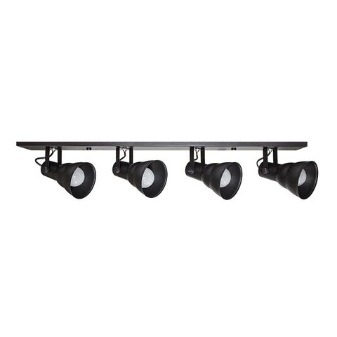 Spot Taschibra Hol Linear para 4 Lâmpadas E27 Bivolt Preto