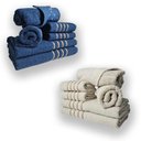Ver imagem 2 de Jogo de Toalhas 12pcs 4 Banhos 4 Rosto 4 Tapetes Az+bg