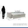 Sofá Cama Retrátil e Reclinável 240cm Arizona Com Almofadas - 11