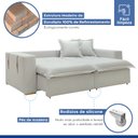 Ver imagem 6 de Sofá Cama Retrátil e Reclinável 240cm Arizona Com Almofadas