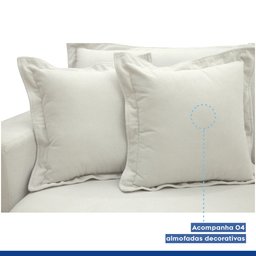 Sofá Cama Retrátil e Reclinável 240cm Arizona Com Almofadas - 8