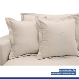 Sofá Cama Retrátil e Reclinável 240cm Arizona Com Almofadas - 8
