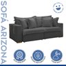 Sofá Cama Retrátil e Reclinável 240cm Arizona Com Almofadas - 2