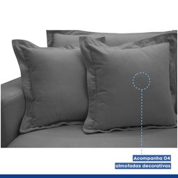 Sofá Cama Retrátil e Reclinável 240cm Arizona Com Almofadas - 8