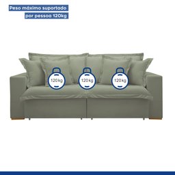 Sofá Cama Retrátil e Reclinável 240cm Arizona Com Almofadas - 12