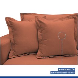 Sofá Cama Retrátil e Reclinável 240cm Arizona Com Almofadas - 8