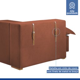 Sofá Cama Retrátil e Reclinável 240cm Arizona Com Almofadas - 7
